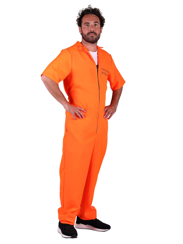 Déguisement prisonnier orange homme USA Halloween Grandes Tailles