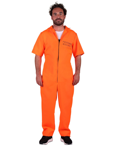 Déguisement prisonnier orange homme USA Halloween Grandes Tailles
