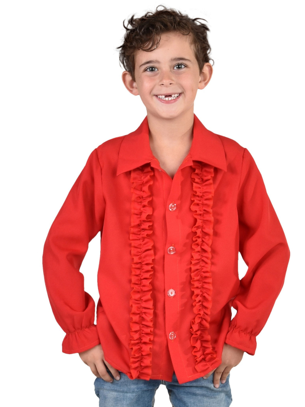 Chemise Disco à volants garçon du 5 au 16 ans - Couleurs au choix