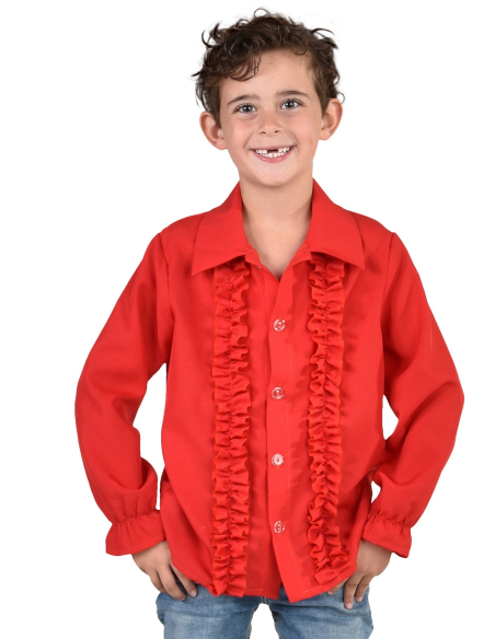 Chemise Disco à volants garçon du 5 au 16 ans - Couleurs au choix