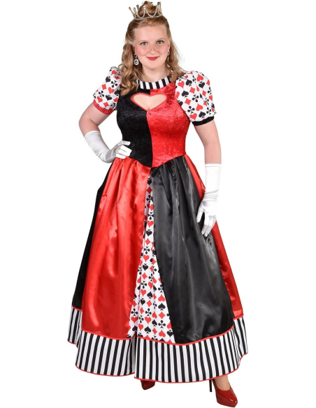 Costume Reine de cœur haut de gamme femme du S au XL