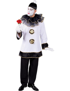 Costume de Pierrot Homme pour Carnaval - Noir et Blanc