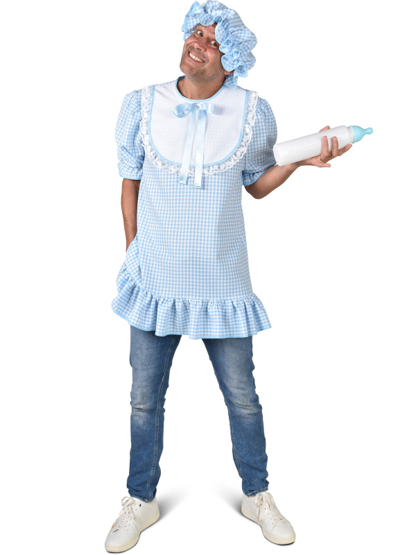 Déguisement de bébé adulte bleu Grande taille XL/XXL