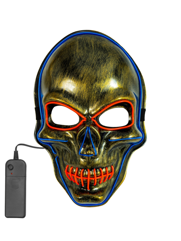 Masque Halloween Led de crâne avec lumières néon
