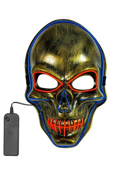 Masque Halloween Led de crâne avec lumières néon