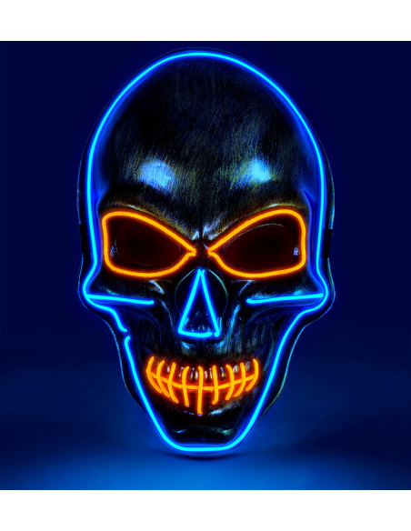 Masque Halloween Led de crâne avec lumières néon