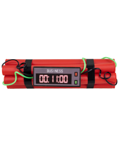 Bâton de Dynamite Factice avec Timer en PVC Rouge : Un Accessoire Explosif pour vos Soirées à Thème