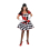 Déguisement Arlequin Sexy Femme – Haute Qualité – Rouge et Noir avec Motifs Losanges