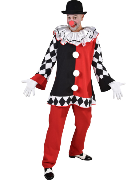 Costume clown, cirque, Arlequin Homme
