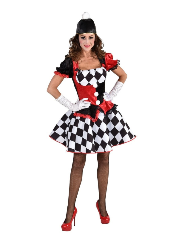 Costume clown, cirque, Arlequin femme