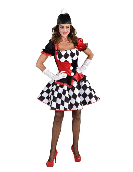 Costume clown, cirque, Arlequin femme