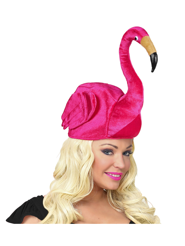 Chapeau Flamant Rose Adulte en Velours – Accessoire Fun et Coloré pour vos Soirées Tropicales
