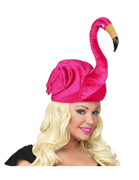 Chapeau Flamant Rose Adulte en Velours – Accessoire Fun et Coloré pour vos Soirées Tropicales