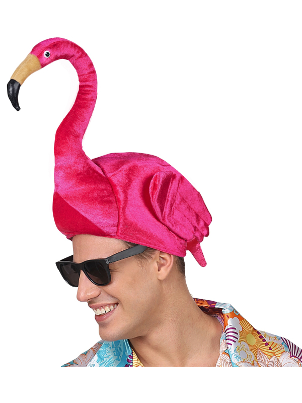 Chapeau Flamant Rose Adulte en Velours – Accessoire Fun et Coloré pour vos Soirées Tropicales