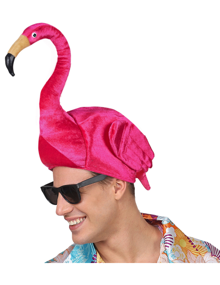 Chapeau Flamant Rose Adulte en Velours – Accessoire Fun et Coloré pour vos Soirées Tropicales