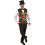 Gilet pailleté homme pour fête et nouvel an dos en satin rouge