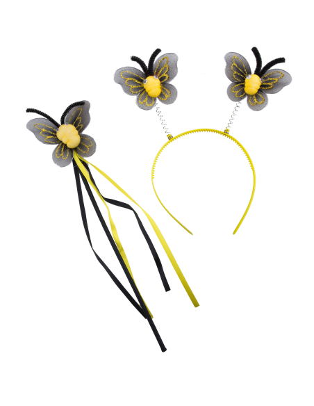Set abeille avec serre-tête et baquette magique