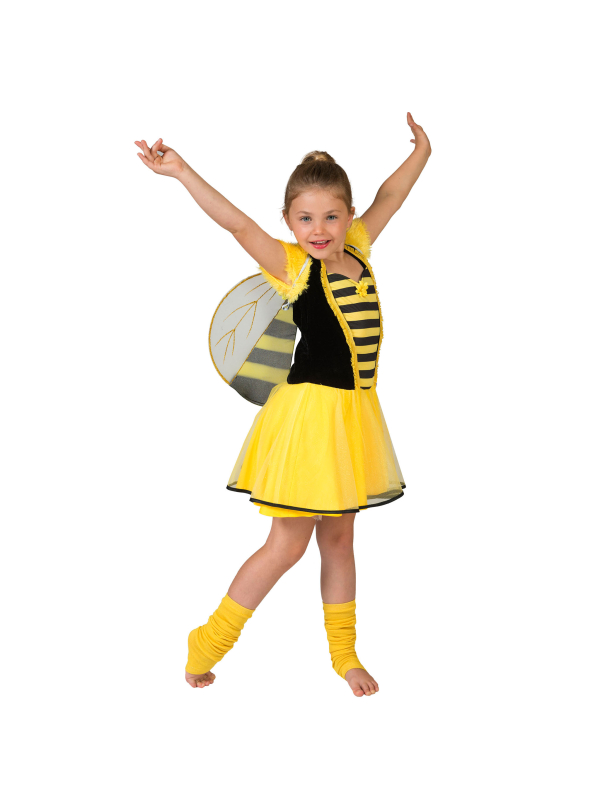Déguisement d’Abeille pour Fille : Robe Tutu Jaune et Noir Disponible de 1 à 10 Ans