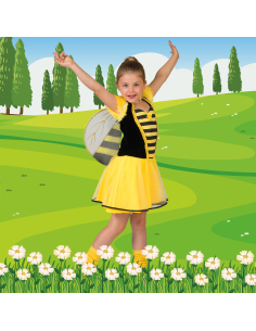 Déguisement d’Abeille pour Fille : Robe Tutu Jaune et Noir Disponible de 1 à 10 Ans