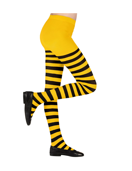 Collant Rayé Jaune et Noir pour Enfant – Idéal pour Compléter le Déguisement d’Abeille