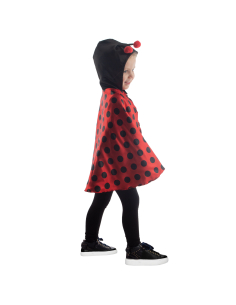 Déguisement coccinelle enfant : Cape avec capuche pour le carnaval 2