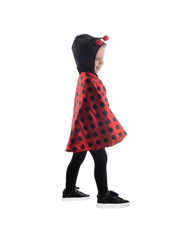 Déguisement coccinelle enfant : Cape avec capuche pour le carnaval