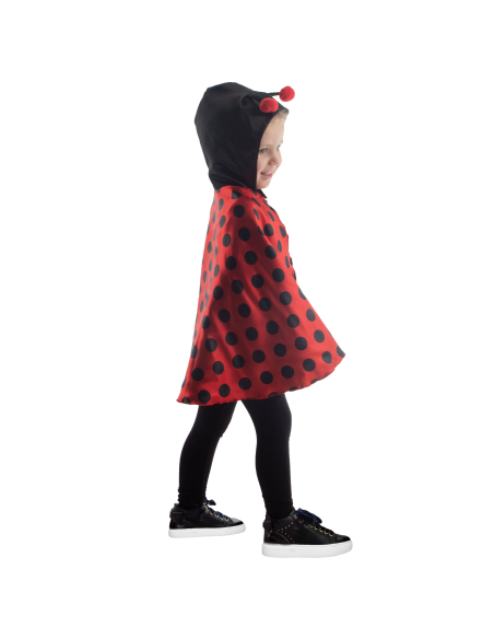 Déguisement coccinelle enfant : Cape avec capuche pour le carnaval