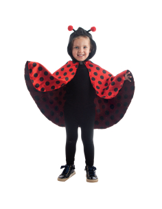 Déguisement coccinelle enfant : Cape avec capuche pour le carnaval