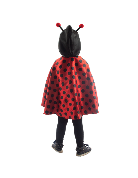 Déguisement coccinelle enfant : Cape avec capuche pour le carnaval