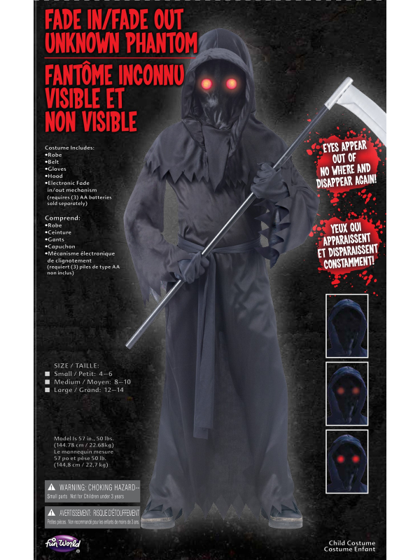 Déguisement de Faucheuse Enfant - Costume Effrayant pour Halloween 8/10 ans