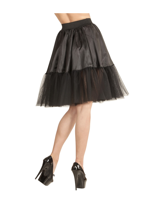 Jupon noir en polyester femme taille unique
