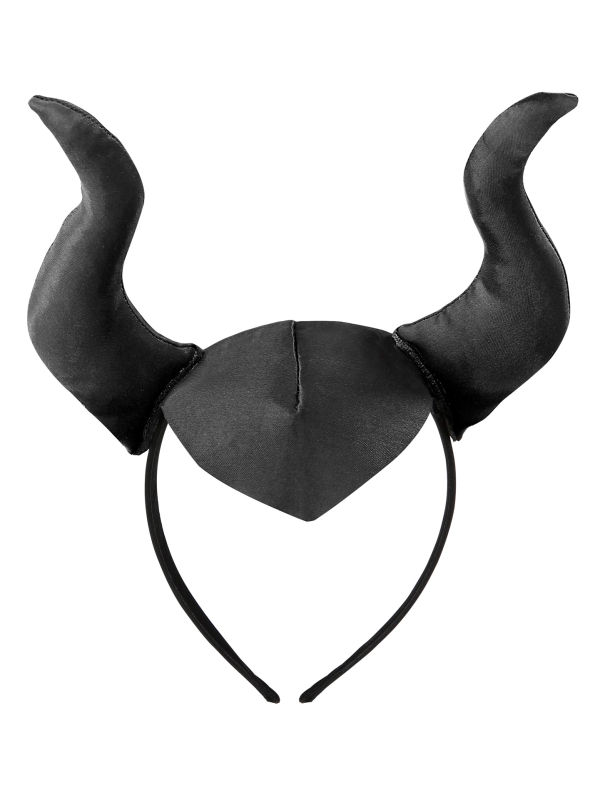 Coiffe de Maléfique Noire avec Cornes : Halloween, Disney, Carnaval