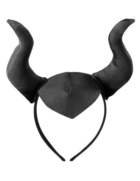 Coiffe de Maléfique Noire avec Cornes : Halloween, Disney, Carnaval