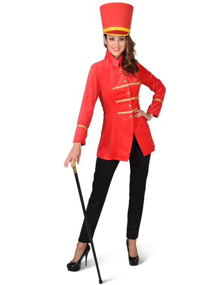 Veste Rouge Polyvalente Femme - Officier, Majorette, Casse-Noisette