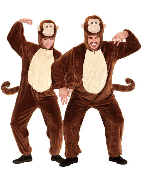 Déguisement de Singe Adulte en peluche épaisse : Carnaval, animation, Thème Animaux