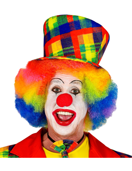 Chapeau Haut de forme de clown adulte multicolore : Cirque, carnaval, animation