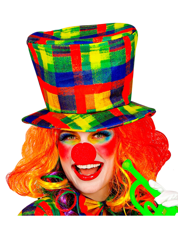 Chapeau Haut de forme de clown adulte multicolore : Cirque, carnaval, animation