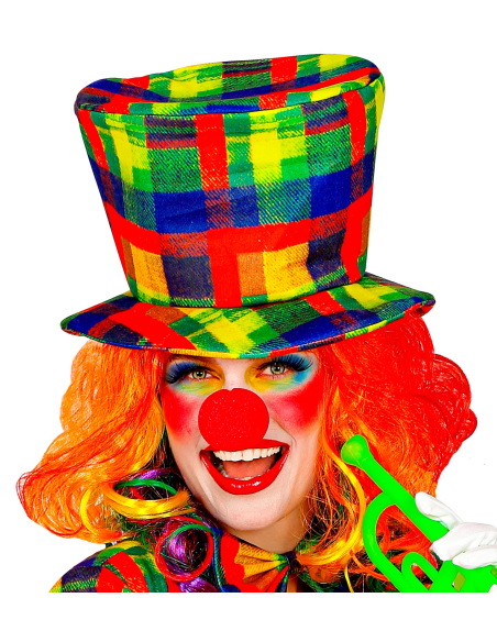 Chapeau Haut de forme de clown adulte multicolore : Cirque, carnaval, animation