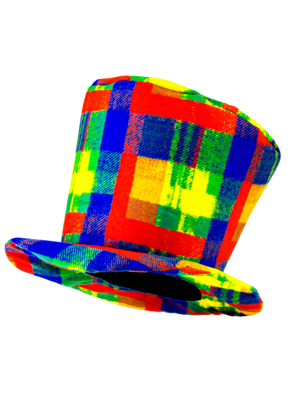 Chapeau Haut de forme de clown adulte multicolore : Cirque, carnaval, animation