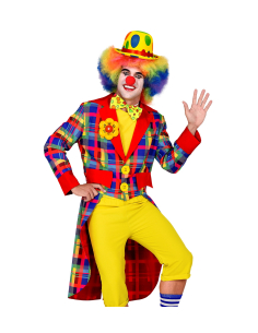 Veste Queue de Pie de Clown Multicolore pour Adulte, du S au XXL 2