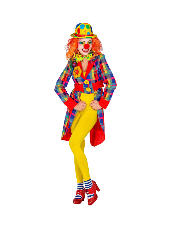 Veste Queue de Pie de Clown Multicolore pour Femme