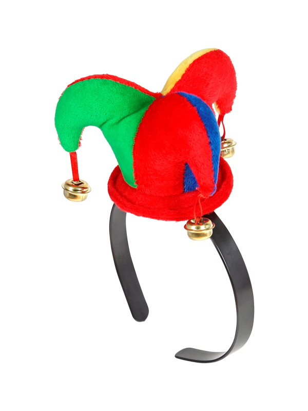 Serre-tête chapeau fou du roi avec clochettes - Carnaval