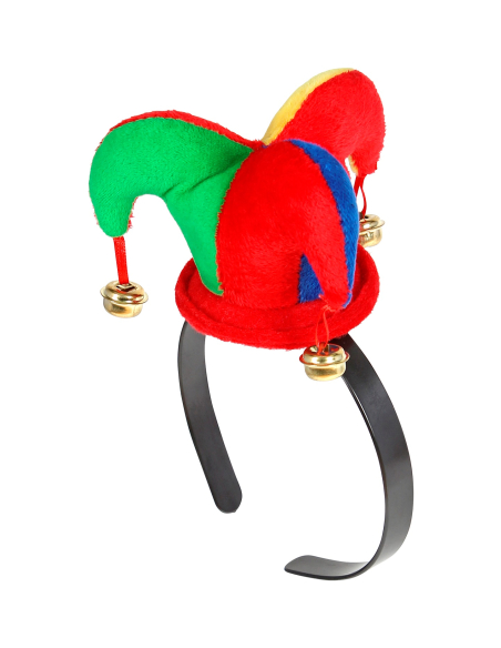 Serre-tête chapeau fou du roi avec clochettes - Carnaval