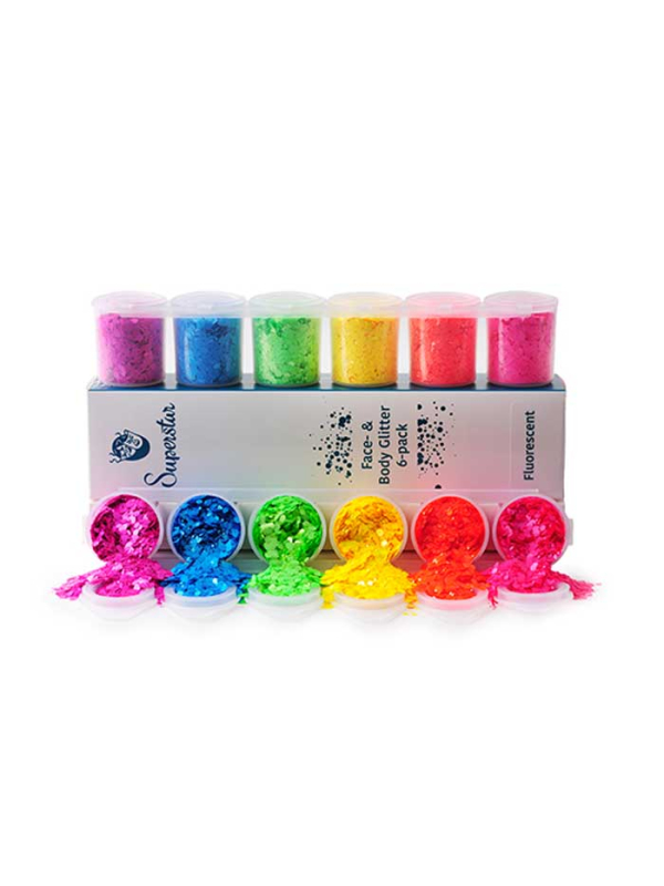 Paillettes pour le Visage et le Corps Chunky Mix - Fluorescent de Superstar