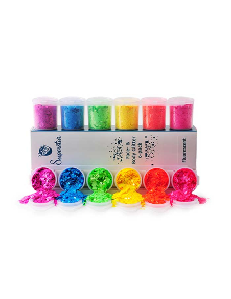 Paillettes pour le Visage et le Corps Chunky Mix - Fluorescent de Superstar