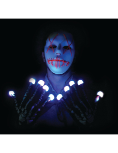 Paire de Gants Lumineux Squelette : Illuminez Vos Soirées d'Halloween