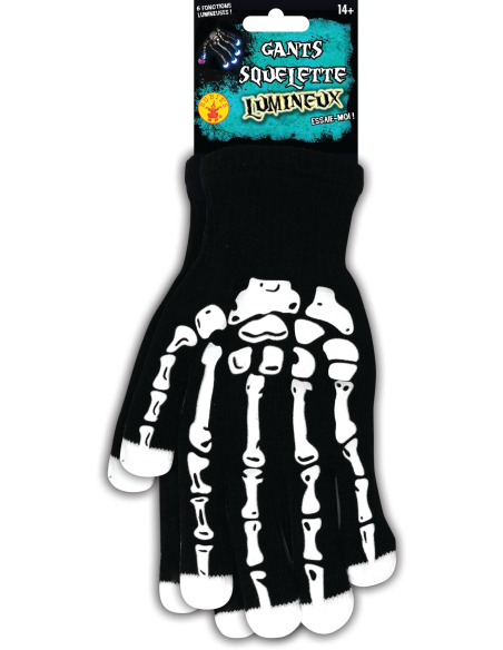 Paire de Gants Lumineux Squelette : Illuminez Vos Soirées d'Halloween