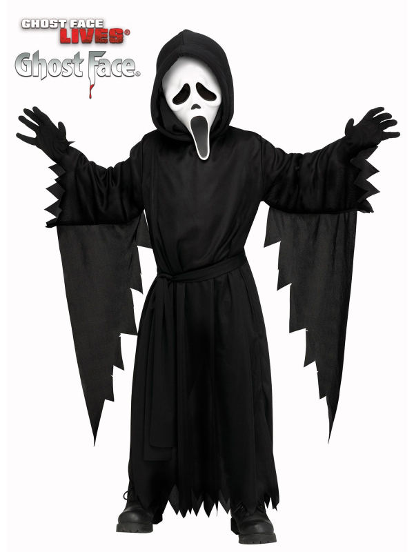 Déguisement emblématique Ghostface pour tout-petits Fun World - Taille 3T-4T - Noir