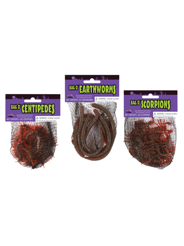 20 scorpions en plastiques : Décoration insectes Halloween