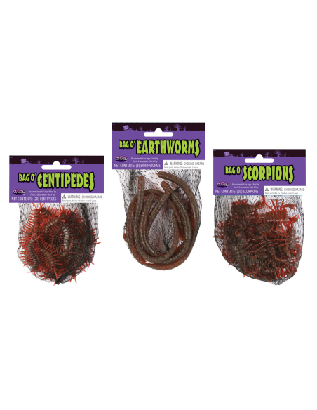 20 scorpions en plastiques : Décoration insectes Halloween